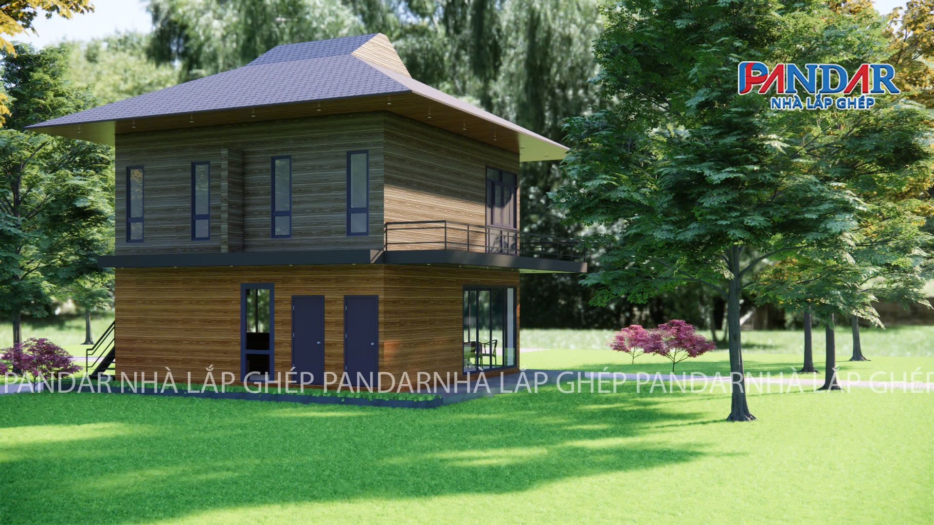 NHÀ LẮP GHÉP SÂN VƯỜN – GIẢI PHÁP SỐNG XANH, HIỆN ĐẠI CHO KHÔNG GIAN NGOẠI Ô